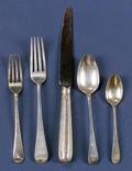 Fortytwo Georgian Silver Flatware Items