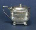 George III Silver and Amethyst Glass Mustard Pot