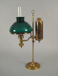 Brass single arm student lamp
