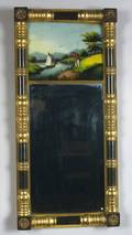 Classical Painted and Gilt Split Mirror