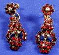 Garnet and Seed Pearl Earpendants