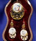 Antique 18kt Gold and Enamel Demiparure