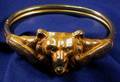 Art Nouveau 14kt Gold and Diamond Bangle Bracelet