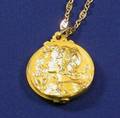 Art Nouveau 14kt Gold Locket Necklace