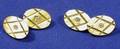 Gentlemans 14kt Gold  Diamond Cufflinks