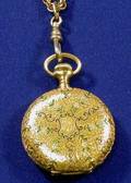 Antique Ladys 18kt Gold and Enamel Hunting Case Pocket Watch