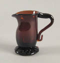 Unusual red amber cream pitcher early 19th c