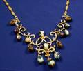 Art Nouveau 14kt Gold and Boulder Opal Necklace