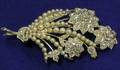 Antique Platinum Diamond and Seed Pearl Brooch