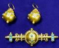 Victorian 18kt Gold and Turquoise Demiparure