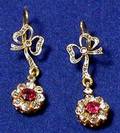 Ruby and Diamond Earpendants
