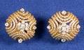 18kt Gold and Diamond Earclips