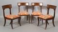Set of Four Classical Carved Mahogany Veneer Side Chairs