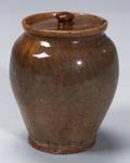 Covered Redware Jar