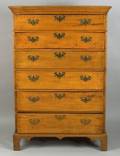 Chippendale Tiger Maple Tall Chest