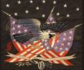 Chinese Export American Eagle Silk Needlework Picture