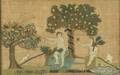 Adam and Eve Needlework Picture