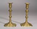 Pair of Queen Anne Brass Candlesticks