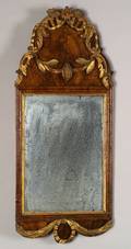 Rococo Walnut and Gilt Gesso Mirror
