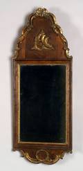 Walnut and Gilt Gesso Mirror