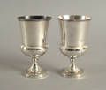 Pair of Philadelphia silver goblets ca 1825
