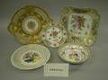 Seventeen Assorted Dresden Handpainted Reticulated Porcelain Tablewares