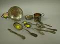 Nine Assorted Sterling Silver and Plated Table Items