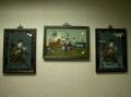 Three Framed Chinese Reverse Paintings on Glass