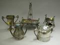 Five Pairpoint Aesthetic Silver Plated Items