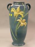 Tall Roseville Pottery Zephyr Lily Vase