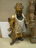 Gilt and Paint Decorated Carved Wood Salada Tea Chinaman Advertising Figure