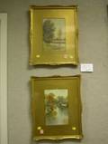 Lot of Two Framed Watercolor Landscapes