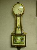 Waltham Federalstyle Mahogany and ReversePainted Banjo Clock