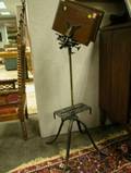 Oak and Cast Iron Adjustable Dictionary Stand