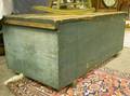 Blue Painted Pine Dovetailed Constructed Blanket Chest