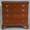 Chippendale Red Painted Chest of Drawers