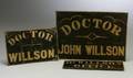 Three Painted Tin Signs from the Office of Dr John Wilson