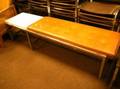 Dunbar Leather Upholstered and Formicatop Steel Bench