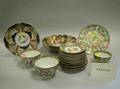 ApproximatelyThirtyfour Chinese Export Porcelain Rose Medallion Cups Saucers Dishes and Three Imari Palette Porcelain Bowls