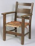 FH Conant Sons Arts  Crafts Oak Armchair