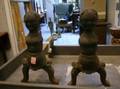 Pair of Cast Iron Figural Andirons