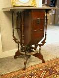 Late Victorian Walnut Revolving Drawer Work Table