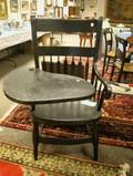 Black Painted Pennsylvania Windsor Thumbback Arrowback WritingArmchair
