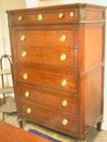 Ralph H Widdecombe Designed Neoclassicalstyle Mahogany Tall Chest of Drawers