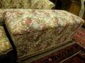 Brocade Upholstered Blanket Chest with Bun Feet