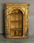 Continental painted corner cabinet 19th c