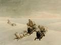 George Albert Frost American 18431907 The Home Stretch A Dog Sledding Scene