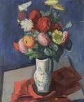 Alfred Justitz Czechoslovakian 18791934 Still Life with Mums