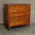 Sheraton cherry and tiger maple butlers chest
