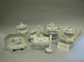 Seventeen Pieces of Light Blue Transfer Decorated Staffordshire Tea and Table Wares
